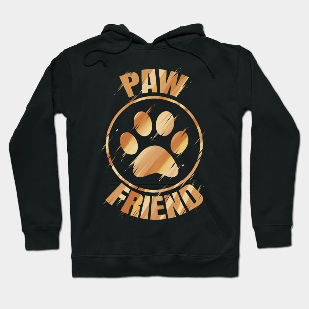 Paw friend logo - the cats and dog lovers Hoodie by SinBle